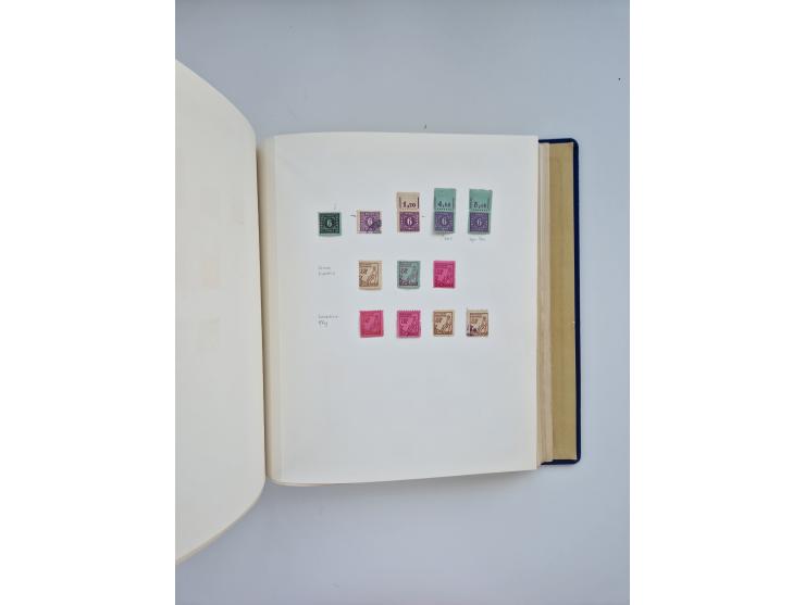 1850/1960(ca.), interessante ungebrauchte/postfrische und gestempelte Partie mit einigen Briefen, dabei Schaubek-Album ab Alt