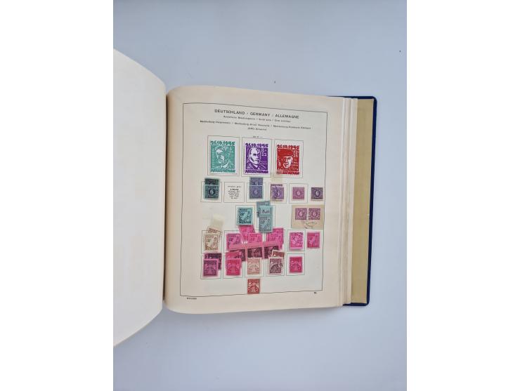 1850/1960(ca.), interessante ungebrauchte/postfrische und gestempelte Partie mit einigen Briefen, dabei Schaubek-Album ab Alt