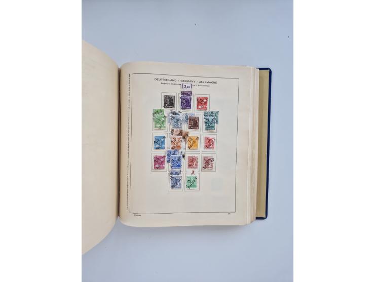 1850/1960(ca.), interessante ungebrauchte/postfrische und gestempelte Partie mit einigen Briefen, dabei Schaubek-Album ab Alt