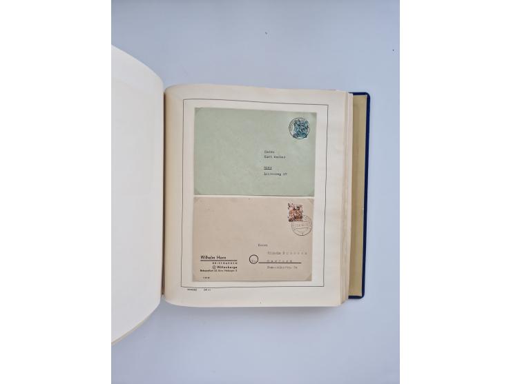 1850/1960(ca.), interessante ungebrauchte/postfrische und gestempelte Partie mit einigen Briefen, dabei Schaubek-Album ab Alt