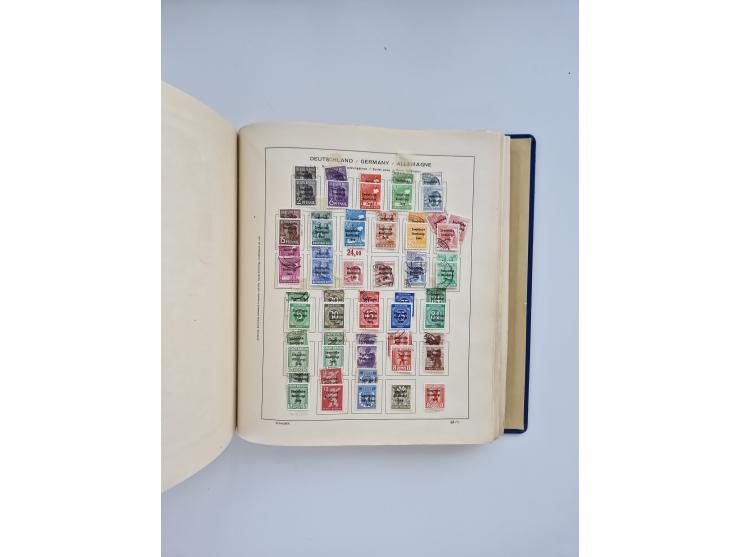 1850/1960(ca.), interessante ungebrauchte/postfrische und gestempelte Partie mit einigen Briefen, dabei Schaubek-Album ab Alt