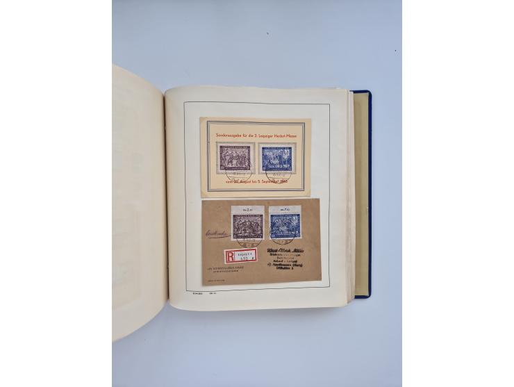 1850/1960(ca.), interessante ungebrauchte/postfrische und gestempelte Partie mit einigen Briefen, dabei Schaubek-Album ab Alt