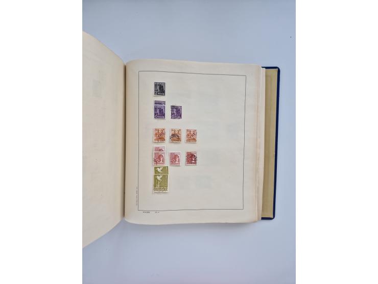 1850/1960(ca.), interessante ungebrauchte/postfrische und gestempelte Partie mit einigen Briefen, dabei Schaubek-Album ab Alt