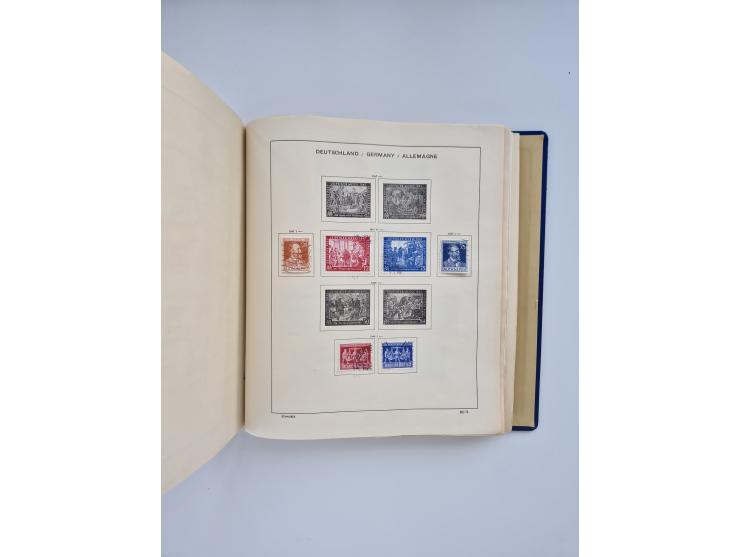 1850/1960(ca.), interessante ungebrauchte/postfrische und gestempelte Partie mit einigen Briefen, dabei Schaubek-Album ab Alt