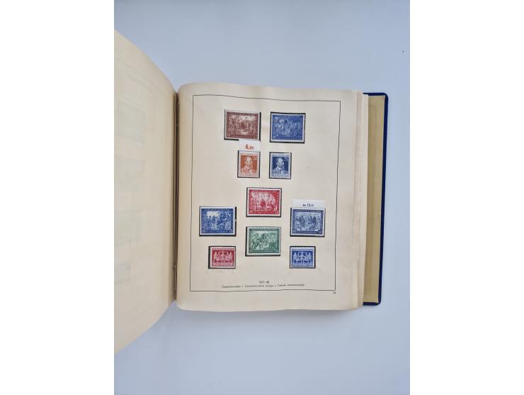 1850/1960(ca.), interessante ungebrauchte/postfrische und gestempelte Partie mit einigen Briefen, dabei Schaubek-Album ab Alt