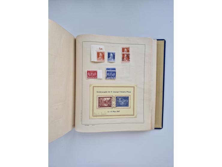 1850/1960(ca.), interessante ungebrauchte/postfrische und gestempelte Partie mit einigen Briefen, dabei Schaubek-Album ab Alt