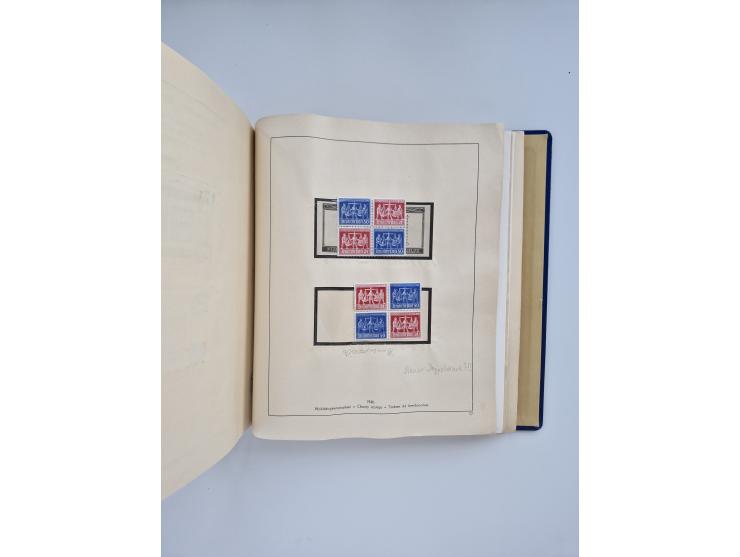 1850/1960(ca.), interessante ungebrauchte/postfrische und gestempelte Partie mit einigen Briefen, dabei Schaubek-Album ab Alt