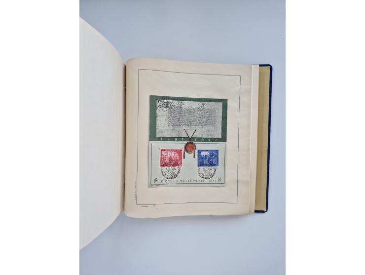 1850/1960(ca.), interessante ungebrauchte/postfrische und gestempelte Partie mit einigen Briefen, dabei Schaubek-Album ab Alt