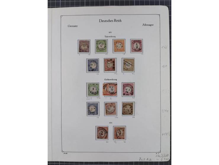 1851/1930, meist gestempelte Partie mit einzelnen Marken ab Baden bis Württemberg und kleine Sammlung D. Reich ab Brustschild