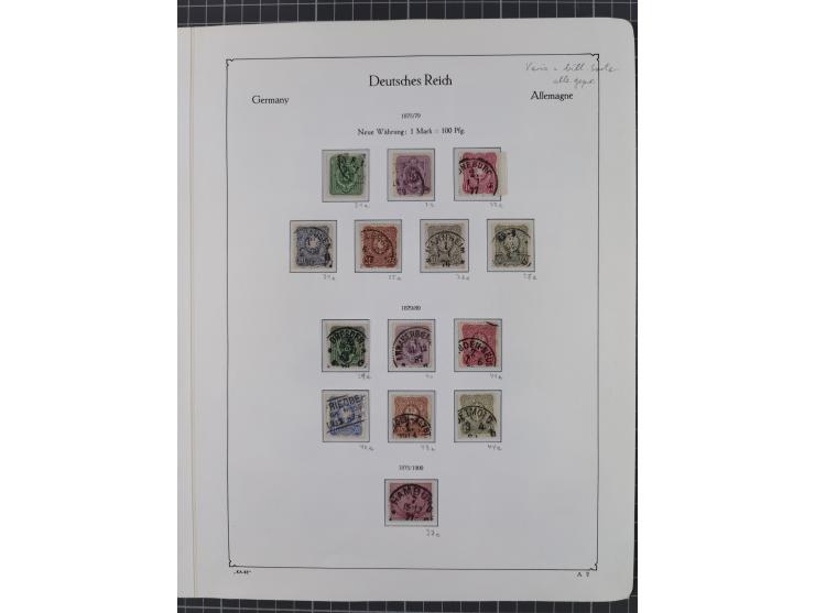 1851/1930, meist gestempelte Partie mit einzelnen Marken ab Baden bis Württemberg und kleine Sammlung D. Reich ab Brustschild