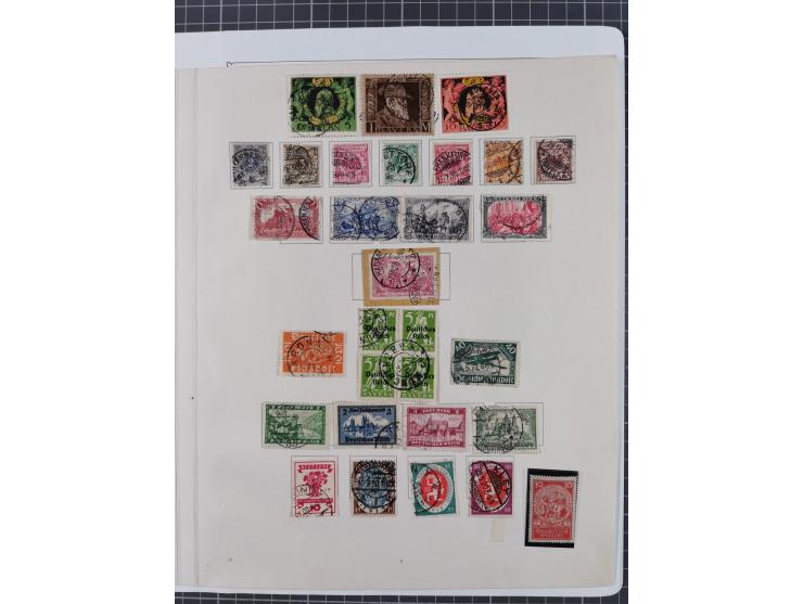 1851/1930, meist gestempelte Partie mit einzelnen Marken ab Baden bis Württemberg und kleine Sammlung D. Reich ab Brustschild