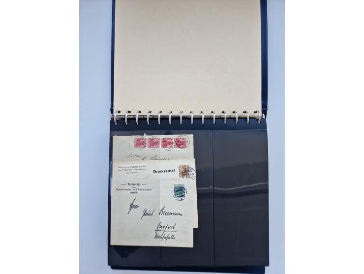 1900/22, Germania, interessante Partie von Sammlungen und Dubletten, dabei kleine Aussstellungssammlung mit besseren Zusammen