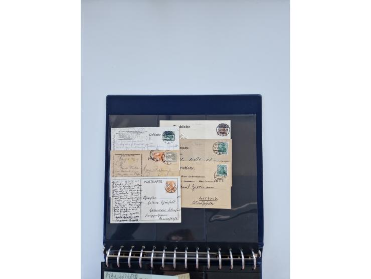 1900/22, Germania, interessante Partie von Sammlungen und Dubletten, dabei kleine Aussstellungssammlung mit besseren Zusammen