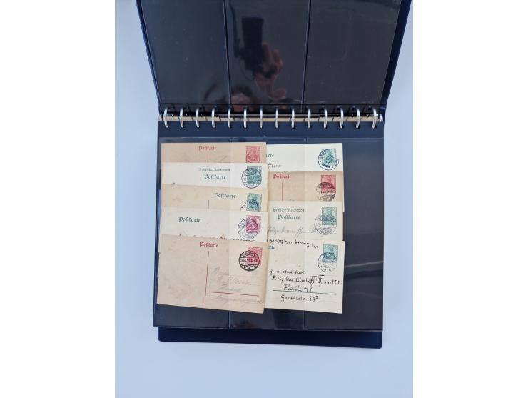 1900/22, Germania, interessante Partie von Sammlungen und Dubletten, dabei kleine Aussstellungssammlung mit besseren Zusammen