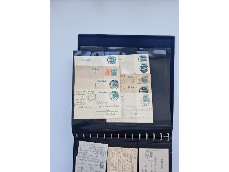 1900/22, Germania, interessante Partie von Sammlungen und Dubletten, dabei kleine Aussstellungssammlung mit besseren Zusammen