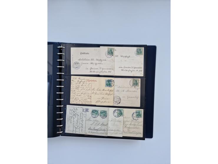 1900/22, Germania, interessante Partie von Sammlungen und Dubletten, dabei kleine Aussstellungssammlung mit besseren Zusammen