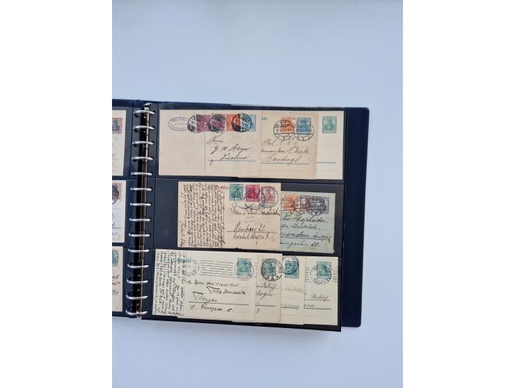 1900/22, Germania, interessante Partie von Sammlungen und Dubletten, dabei kleine Aussstellungssammlung mit besseren Zusammen