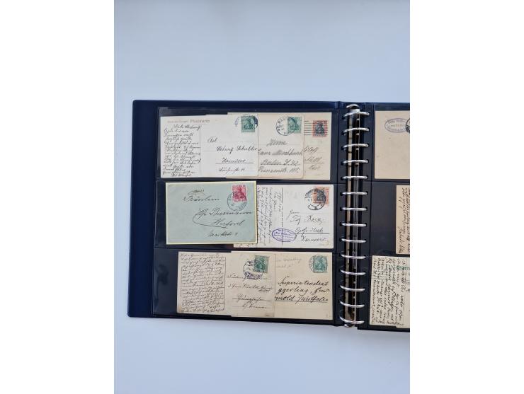 1900/22, Germania, interessante Partie von Sammlungen und Dubletten, dabei kleine Aussstellungssammlung mit besseren Zusammen