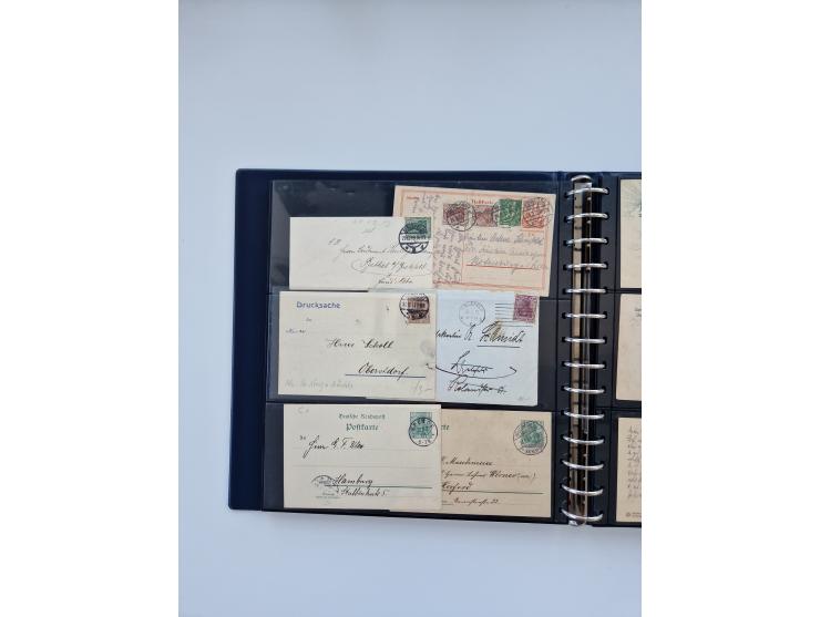 1900/22, Germania, interessante Partie von Sammlungen und Dubletten, dabei kleine Aussstellungssammlung mit besseren Zusammen