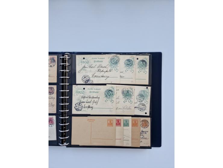 1900/22, Germania, interessante Partie von Sammlungen und Dubletten, dabei kleine Aussstellungssammlung mit besseren Zusammen