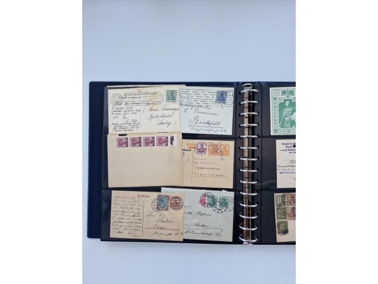 1900/22, Germania, interessante Partie von Sammlungen und Dubletten, dabei kleine Aussstellungssammlung mit besseren Zusammen