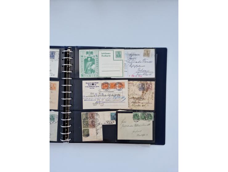 1900/22, Germania, interessante Partie von Sammlungen und Dubletten, dabei kleine Aussstellungssammlung mit besseren Zusammen