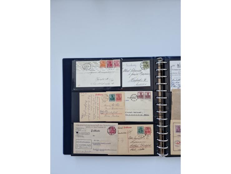 1900/22, Germania, interessante Partie von Sammlungen und Dubletten, dabei kleine Aussstellungssammlung mit besseren Zusammen