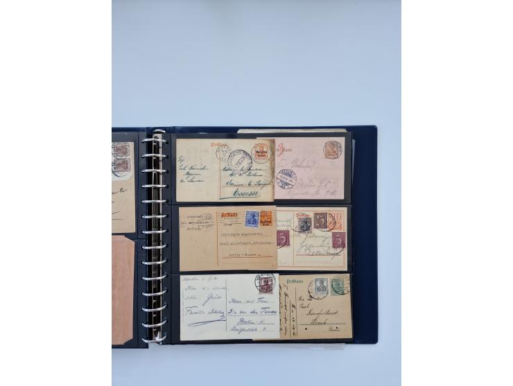 1900/22, Germania, interessante Partie von Sammlungen und Dubletten, dabei kleine Aussstellungssammlung mit besseren Zusammen