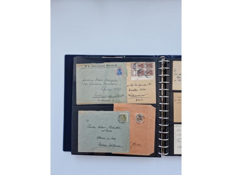 1900/22, Germania, interessante Partie von Sammlungen und Dubletten, dabei kleine Aussstellungssammlung mit besseren Zusammen