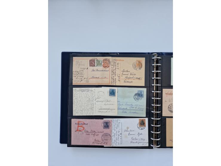 1900/22, Germania, interessante Partie von Sammlungen und Dubletten, dabei kleine Aussstellungssammlung mit besseren Zusammen