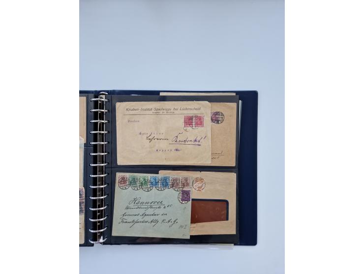 1900/22, Germania, interessante Partie von Sammlungen und Dubletten, dabei kleine Aussstellungssammlung mit besseren Zusammen