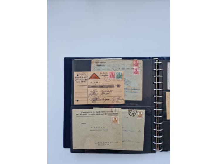 1900/22, Germania, interessante Partie von Sammlungen und Dubletten, dabei kleine Aussstellungssammlung mit besseren Zusammen