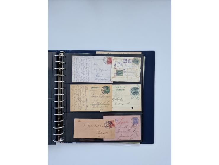 1900/22, Germania, interessante Partie von Sammlungen und Dubletten, dabei kleine Aussstellungssammlung mit besseren Zusammen