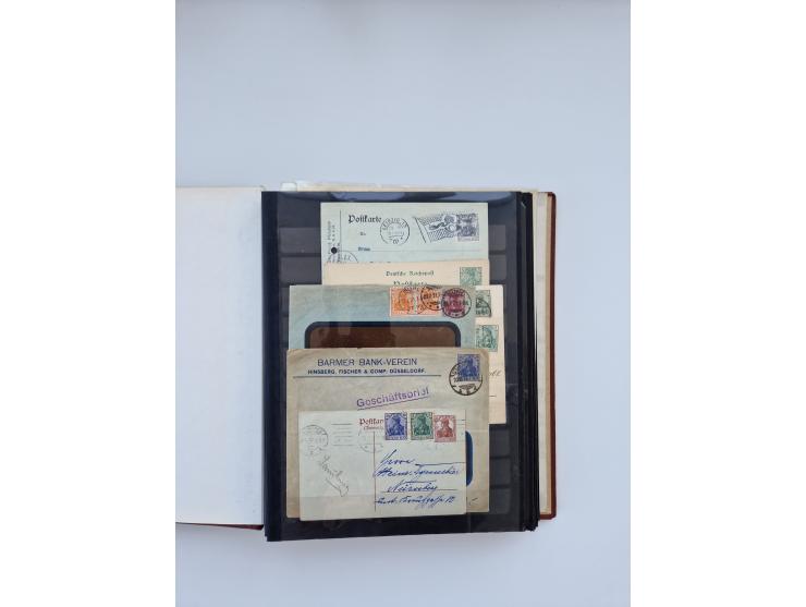 1900/22, Germania, interessante Partie von Sammlungen und Dubletten, dabei kleine Aussstellungssammlung mit besseren Zusammen