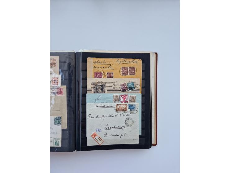 1900/22, Germania, interessante Partie von Sammlungen und Dubletten, dabei kleine Aussstellungssammlung mit besseren Zusammen