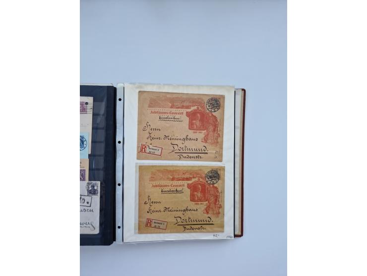 1900/22, Germania, interessante Partie von Sammlungen und Dubletten, dabei kleine Aussstellungssammlung mit besseren Zusammen