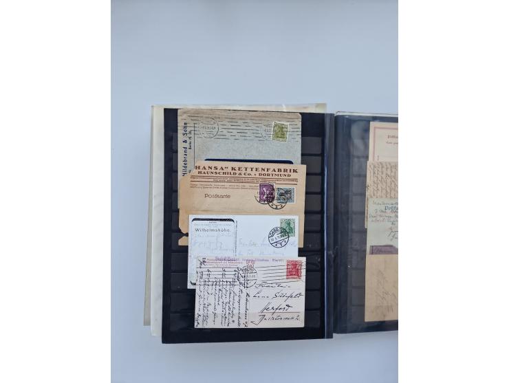 1900/22, Germania, interessante Partie von Sammlungen und Dubletten, dabei kleine Aussstellungssammlung mit besseren Zusammen