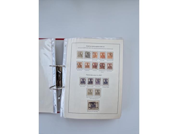 1900/22, Germania, interessante Partie von Sammlungen und Dubletten, dabei kleine Aussstellungssammlung mit besseren Zusammen