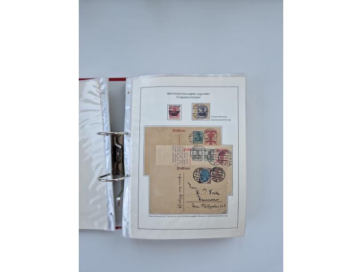 1900/22, Germania, interessante Partie von Sammlungen und Dubletten, dabei kleine Aussstellungssammlung mit besseren Zusammen