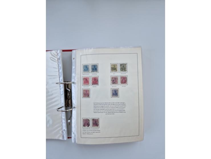 1900/22, Germania, interessante Partie von Sammlungen und Dubletten, dabei kleine Aussstellungssammlung mit besseren Zusammen