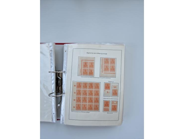 1900/22, Germania, interessante Partie von Sammlungen und Dubletten, dabei kleine Aussstellungssammlung mit besseren Zusammen