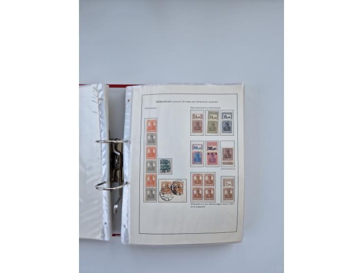 1900/22, Germania, interessante Partie von Sammlungen und Dubletten, dabei kleine Aussstellungssammlung mit besseren Zusammen