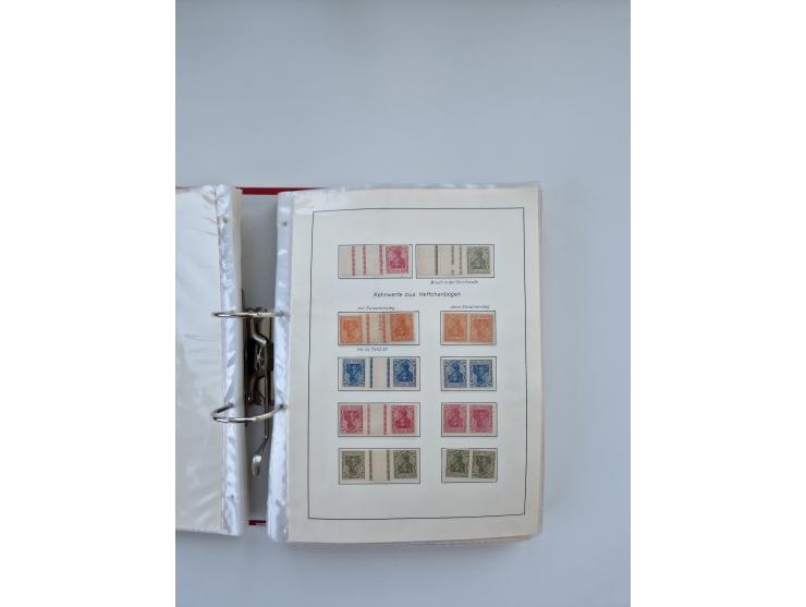 1900/22, Germania, interessante Partie von Sammlungen und Dubletten, dabei kleine Aussstellungssammlung mit besseren Zusammen