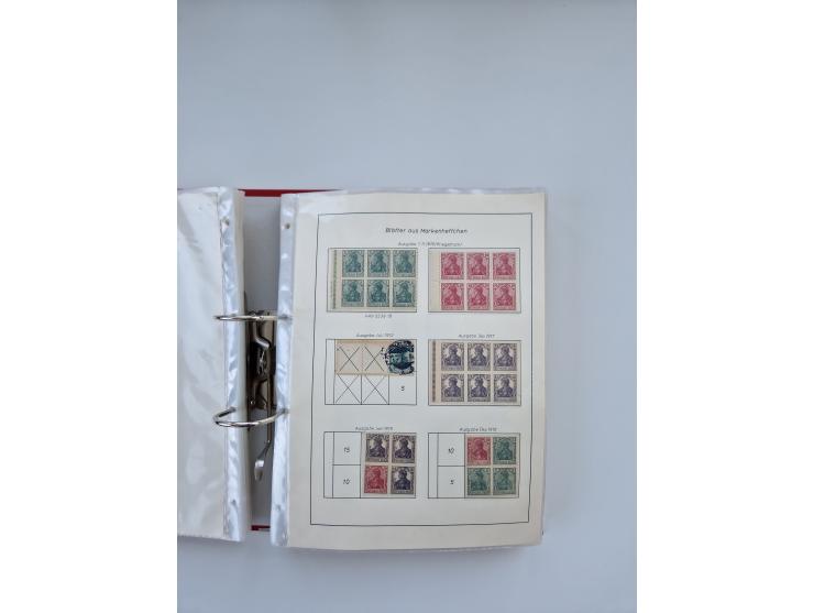 1900/22, Germania, interessante Partie von Sammlungen und Dubletten, dabei kleine Aussstellungssammlung mit besseren Zusammen