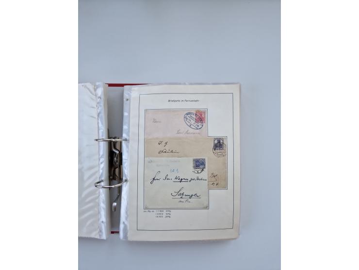 1900/22, Germania, interessante Partie von Sammlungen und Dubletten, dabei kleine Aussstellungssammlung mit besseren Zusammen