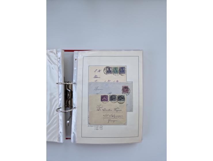 1900/22, Germania, interessante Partie von Sammlungen und Dubletten, dabei kleine Aussstellungssammlung mit besseren Zusammen