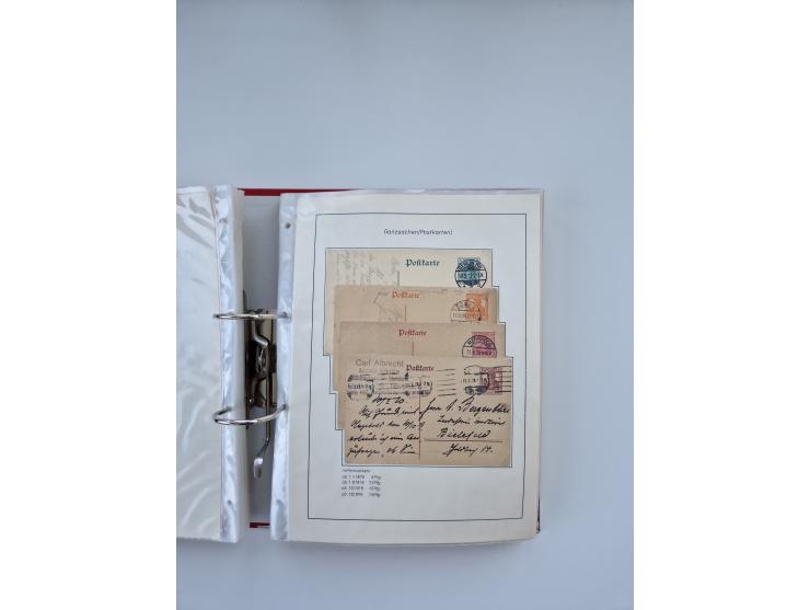 1900/22, Germania, interessante Partie von Sammlungen und Dubletten, dabei kleine Aussstellungssammlung mit besseren Zusammen