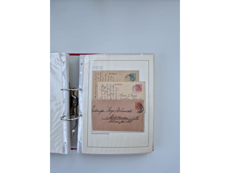 1900/22, Germania, interessante Partie von Sammlungen und Dubletten, dabei kleine Aussstellungssammlung mit besseren Zusammen