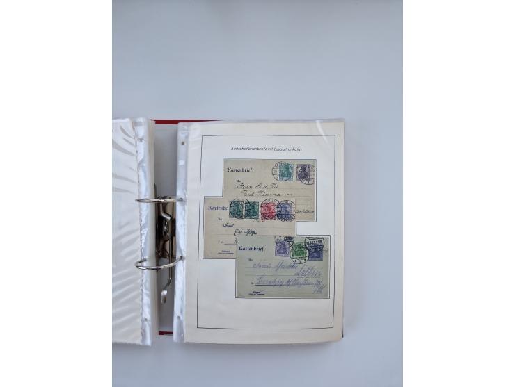 1900/22, Germania, interessante Partie von Sammlungen und Dubletten, dabei kleine Aussstellungssammlung mit besseren Zusammen