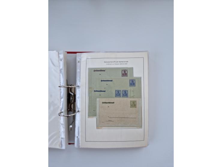 1900/22, Germania, interessante Partie von Sammlungen und Dubletten, dabei kleine Aussstellungssammlung mit besseren Zusammen